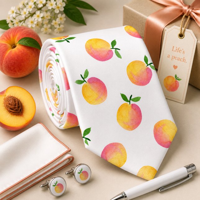 Summer Peach Pattern Tie (Creator Uploaded)