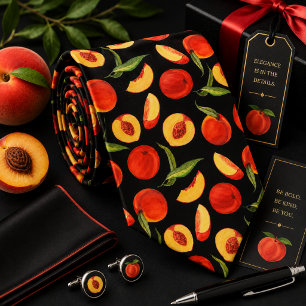 Summer Peach Pattern Tie