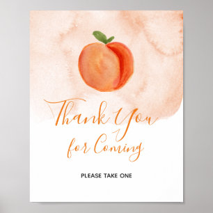  Summer Peach Thank you for coming Poster