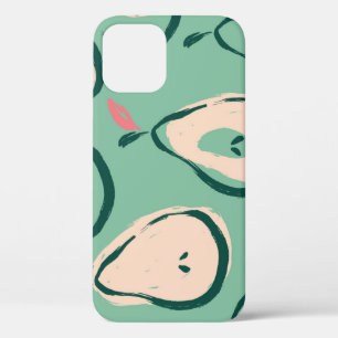 Summer pears: fresh fruit pattern. iPhone 12 case
