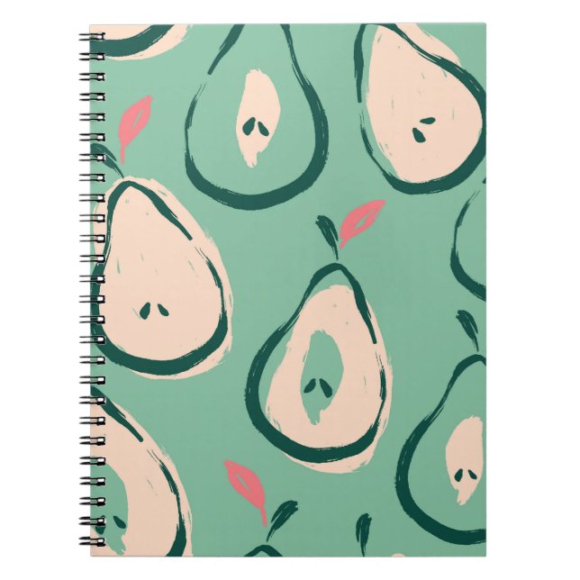 Summer pears: fresh fruit pattern. notebook (Front)