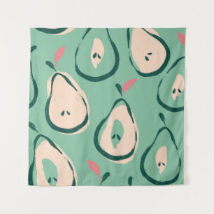 Summer pears: fresh fruit pattern. tapestry