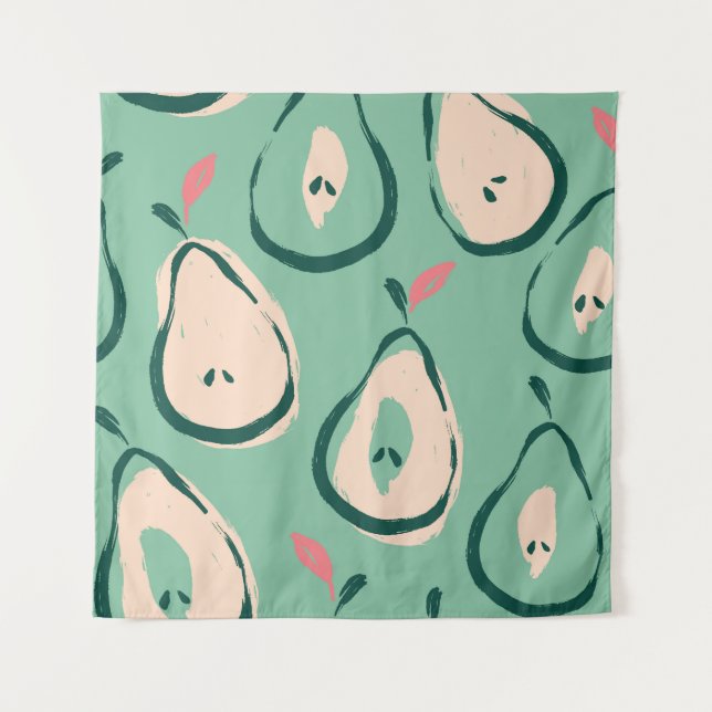 Summer pears: fresh fruit pattern. tapestry (Front)