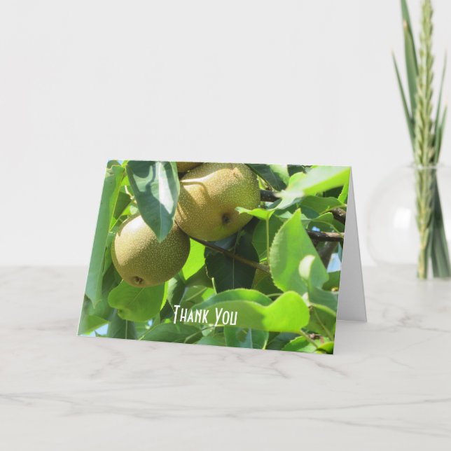 Summer Pears Thank You Card (Front)