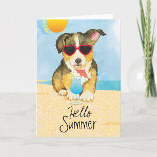 Summer Pembroke Welsh Corgi Card