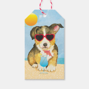 Summer Pembroke Welsh Corgi Gift Tags