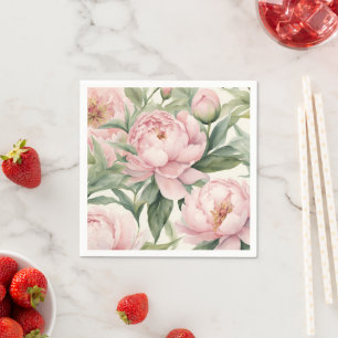 Summer Peonies Coasters, Many Styles Available Napkin