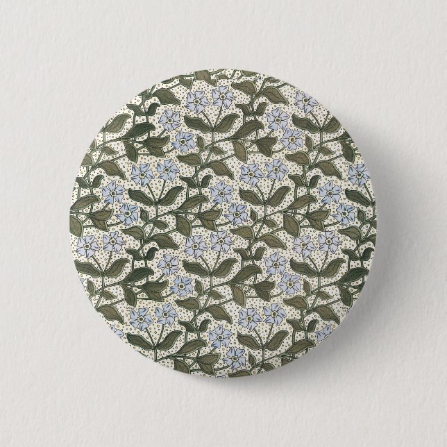 Summer Periwinkle Flower Pretty Elegant Floral 6 Cm Round Badge (Front)