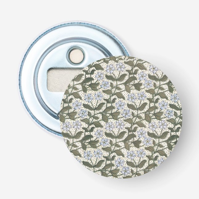 Summer Periwinkle Flower Pretty Elegant Floral Bottle Opener (Front)
