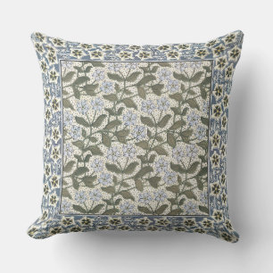 Summer Periwinkle Flower Pretty Elegant Floral Cushion