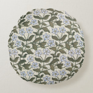 Summer Periwinkle Flower Pretty Elegant Floral Round Cushion