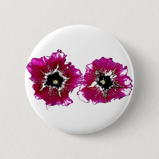 Summer Petunias 6 Cm Round Badge (Front)