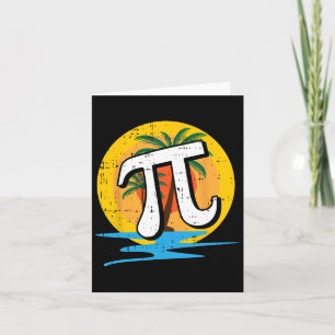 Summer Pi Day Retro Beach Math Symbols Teacher Stu Card