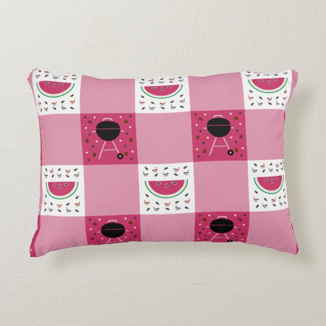 Summer Picnic Accent Pillow (Front)