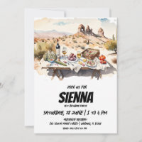 Summer Picnic cappadocia view Invitation