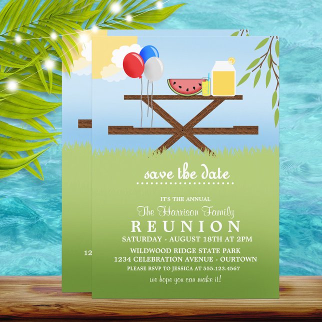 Summer Picnic Family Reunion Invitations (Creator Uploaded)
