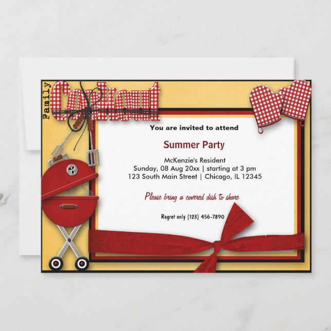 Summer Picnic Invitation (Front)