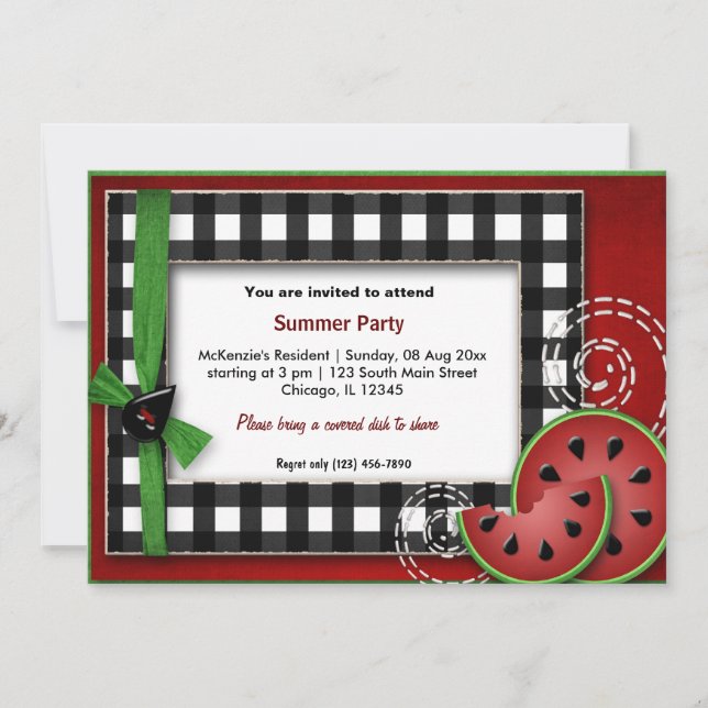Summer Picnic Invitation (Front)