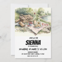 Summer Picnic lake view Invitation