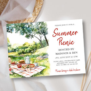 Summer Picnic Party Invitation