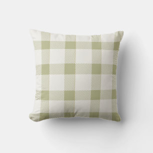 Summer picnic plaid cotton cushion