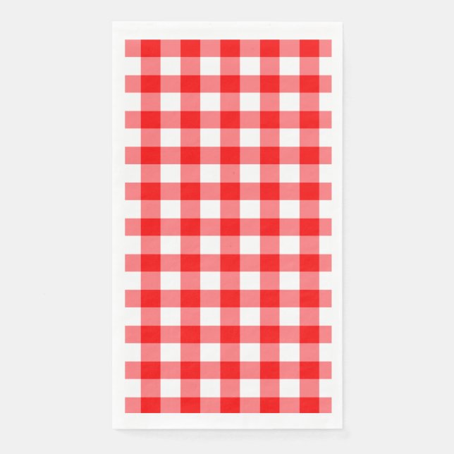 Summer Picnic Reg Gingham Buffalo Paper Napkin (Front)