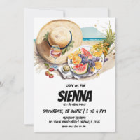 Summer Picnic with beach view Invitation