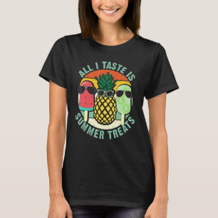 Summer Pineapple And Popsicle In Shades Cool Squad T-Shirt