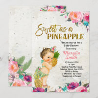 Summer Pineapple Baby Shower Invitation