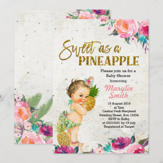 Summer Pineapple Baby Shower Invitation