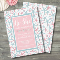 Summer Pink Blue He She Gender Reveal Party