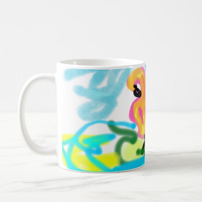 Summer  pink flamingos lovely  coffee mug (Left)