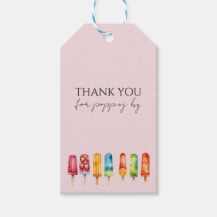 Summer Pink Popsicle Party Gift Tags