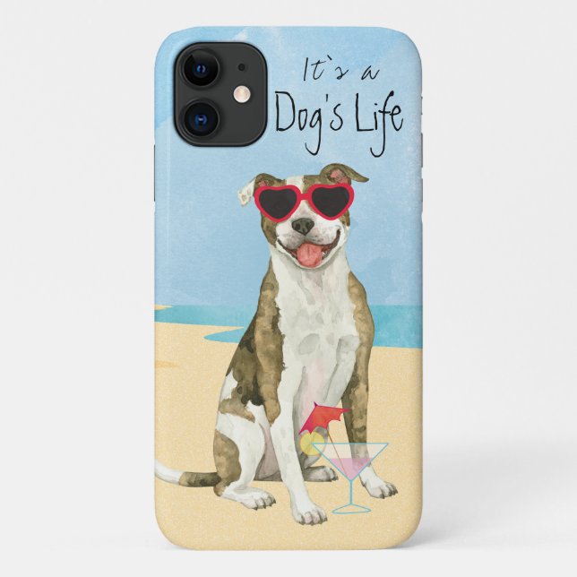 Summer Pit Bull Case-Mate iPhone Case (Back)