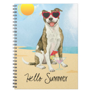 Summer Pit Bull Terrier Notebook