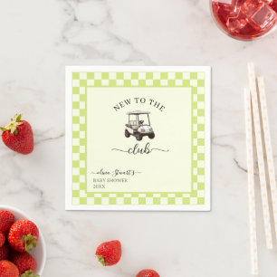 Summer plaid golf Baby shower Napkin