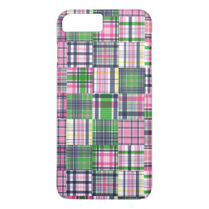 Summer Plaid Pink Madras Patchwork Case-Mate iPhone Case