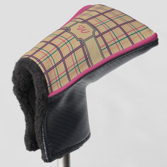 Summer Plaid Putter Cover (3/4 Front)