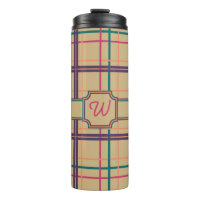 Summer Plaid Thermal Tumbler
