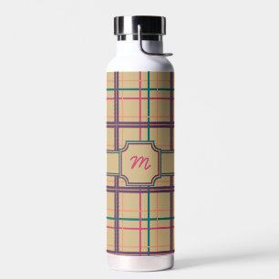Summer Plaid Water Bottle