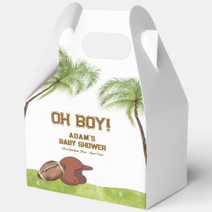 Summer Plam Tree Football Sport Boy Baby Shower  Favour Box