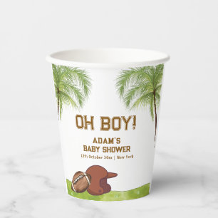 Summer Plam Tree Football Sport Boy Baby Shower  Paper Cups