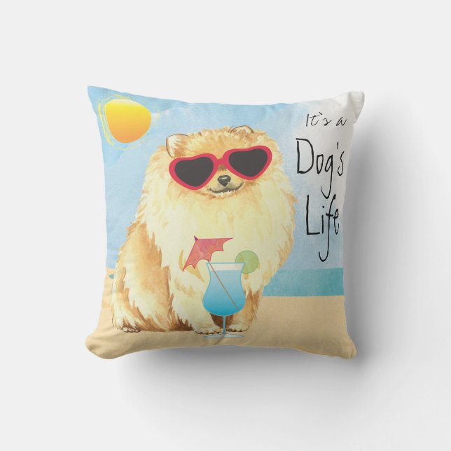 Summer Pomeranian Cushion (Front)