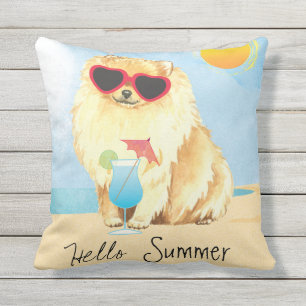 Summer Pomeranian Cushion