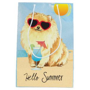 Summer Pomeranian Medium Gift Bag