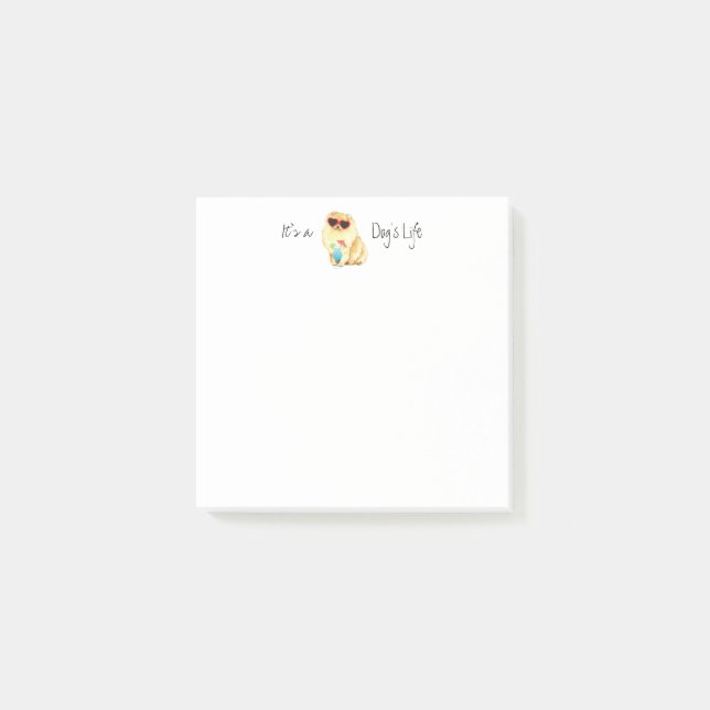 Summer Pomeranian Post-it Notes (Front)