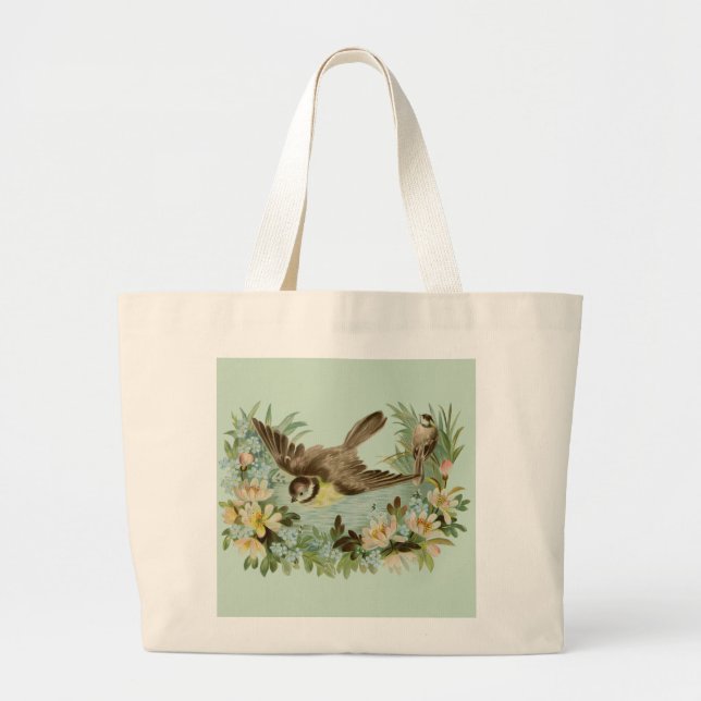 Summer Pond Large Tote Bag (Front)