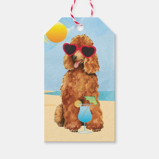 Summer Poodle Gift Tags (Front)