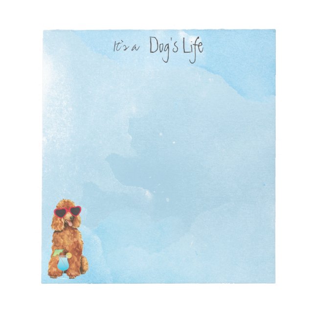 Summer Poodle Notepad (Front)
