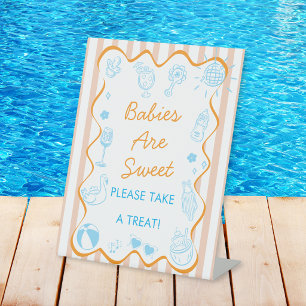 Summer Pool Babies Are Sweet Baby Shower Sign